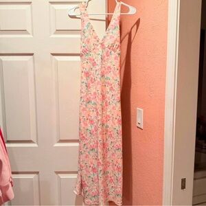 Altar'd State Floral Dress in Pink and Green